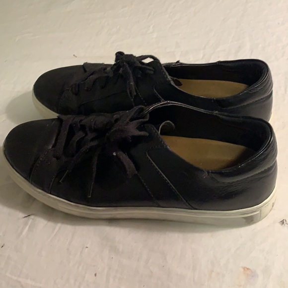 Trask black leather lace up low top sneakers tennis shoes men's size 10 casual - Picture 3 of 9